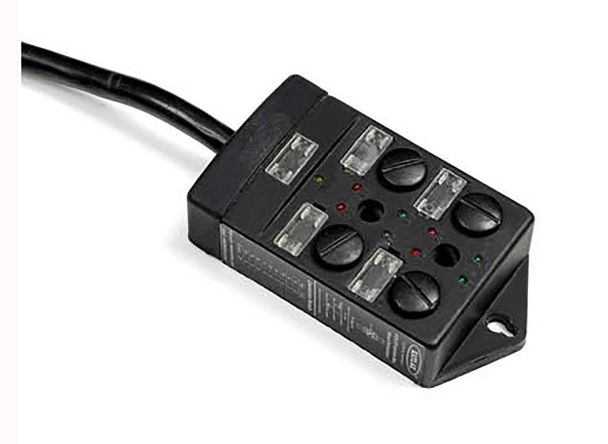 RS PRO Sensor Box, M12, 4 port