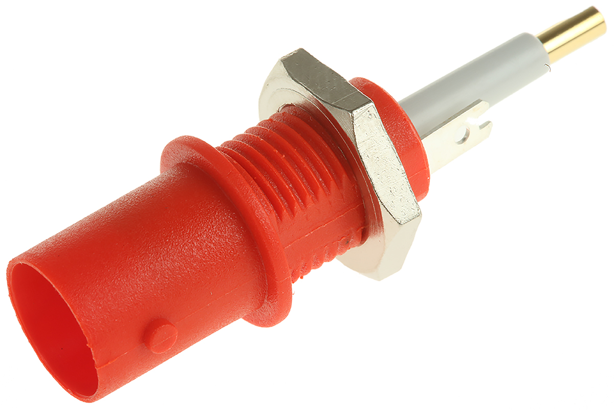 Staubli, Jack Panel Mount BNC Connector, Solder Termination, Straight Body