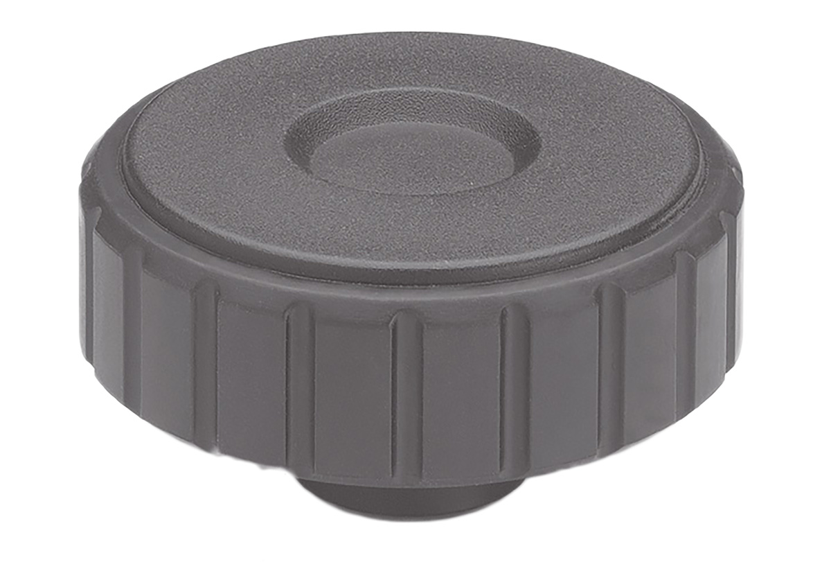 Elesa 134321 Black Knurled Clamping Knob, M6, Threaded Hole