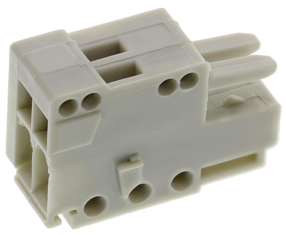 Wago 2.5mm Pitch 2 Way Pluggable Terminal Block, Plug