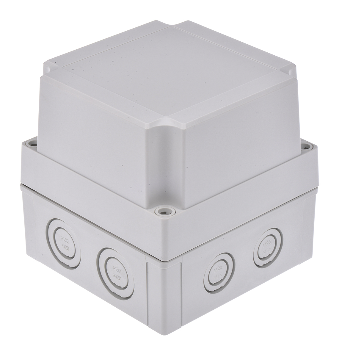 Fibox Grey Polycarbonate Enclosure, IP66, IP67, Grey Lid, 130 x 130 x 125mm