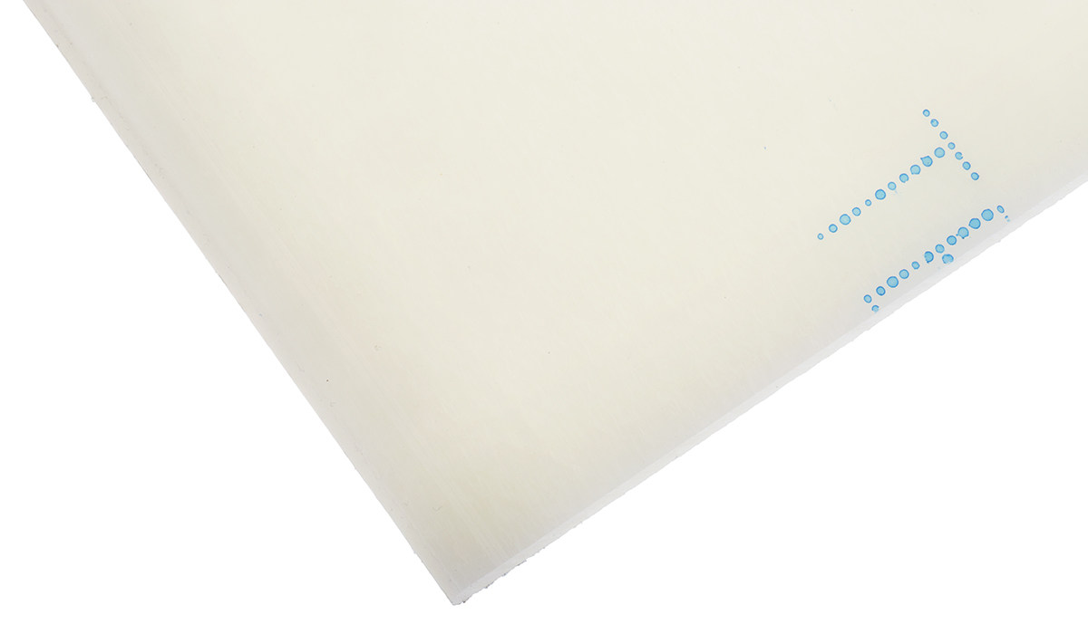 RS PRO Natural Plastic Sheet, 500mm x 305mm x 6.6mm