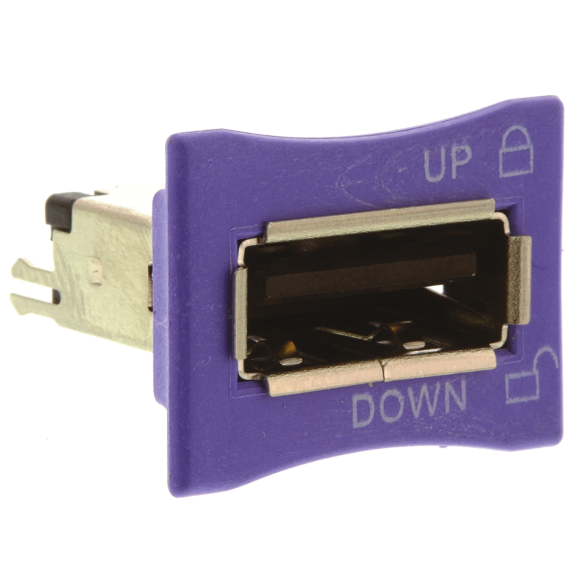 TE Connectivity Straight, Through Hole, Socket- Single Port Type A USB Connector