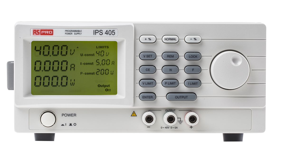 RS PRO Digital Bench Power Supply, 0 → 40V dc, 0 → 5A, 1-Output, 200W - RS Calibrated