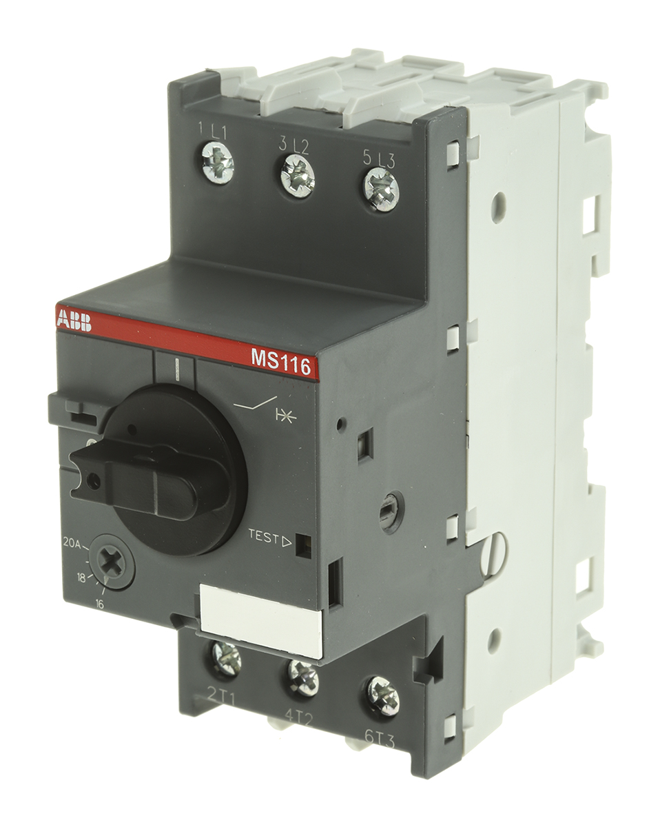 ABB 16 → 20 A MS Range Motor Protection Circuit Breaker, 690 V ac