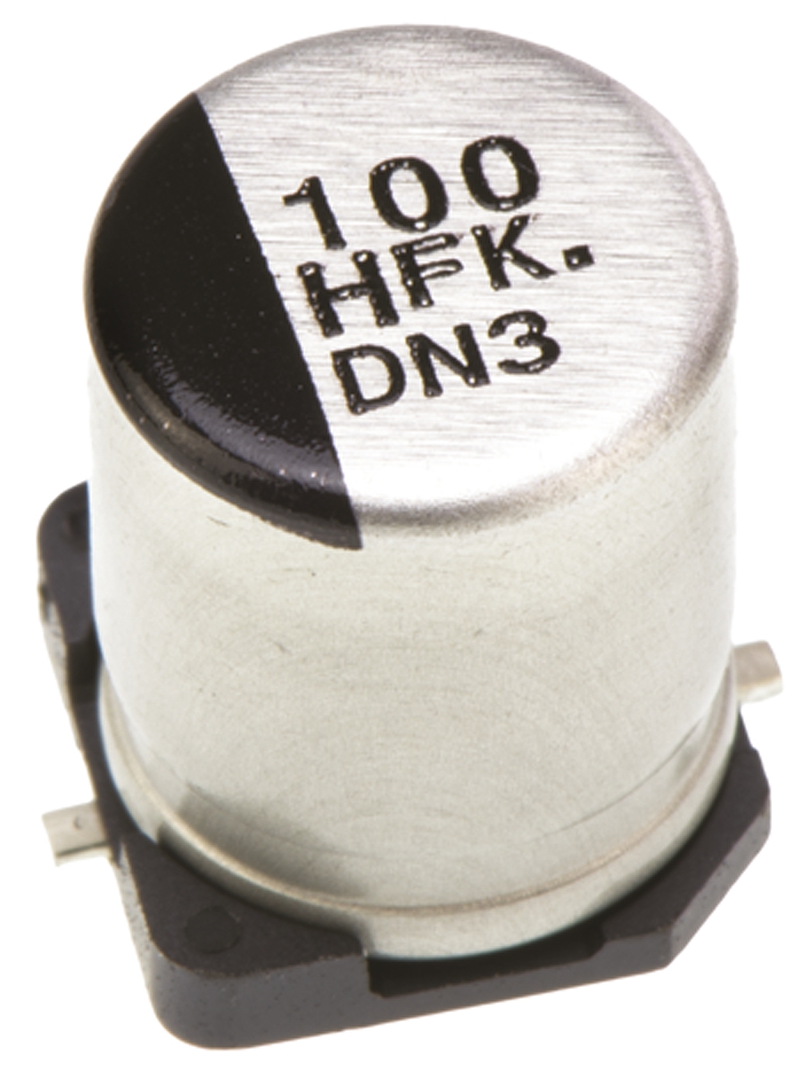 Panasonic 100μF Aluminium Electrolytic Aluminium Electrolytic Capacitor 50V dc, Surface Mount - EEEFK1H101GP