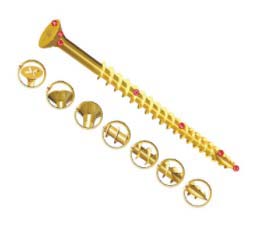 UNIFIX VORTEX Pozidriv Countersunk Steel Wood Screw, Yellow Passivated, Zinc Plated, 5mm Thread, 100mm Length