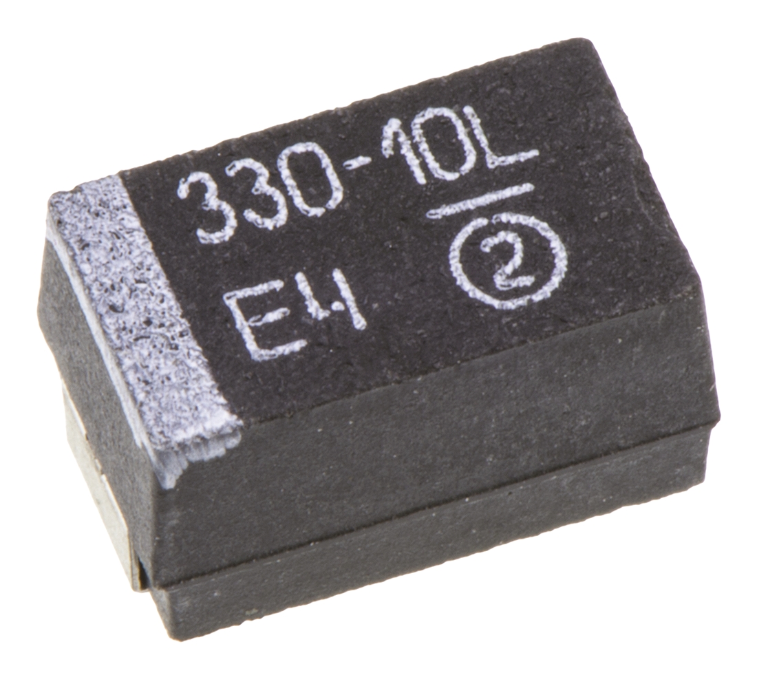 Vishay 330μF MnO2 Tantalum Capacitor 10V dc, 593D Series