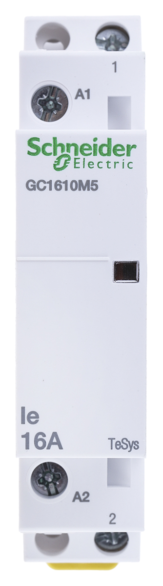 Schneider Electric GC16 Series Contactor, 230 V ac Coil, 1-Pole, 16 A, 1NO, 500 V ac