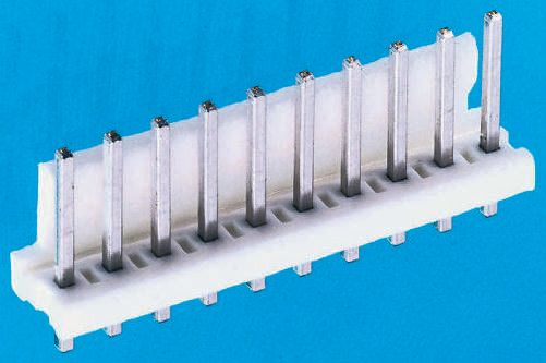 TE Connectivity MTA-156 Series Straight Through Hole Pin Header, 2 Contact(s), 3.96 mm Pitch, 1 Row, Unshrouded