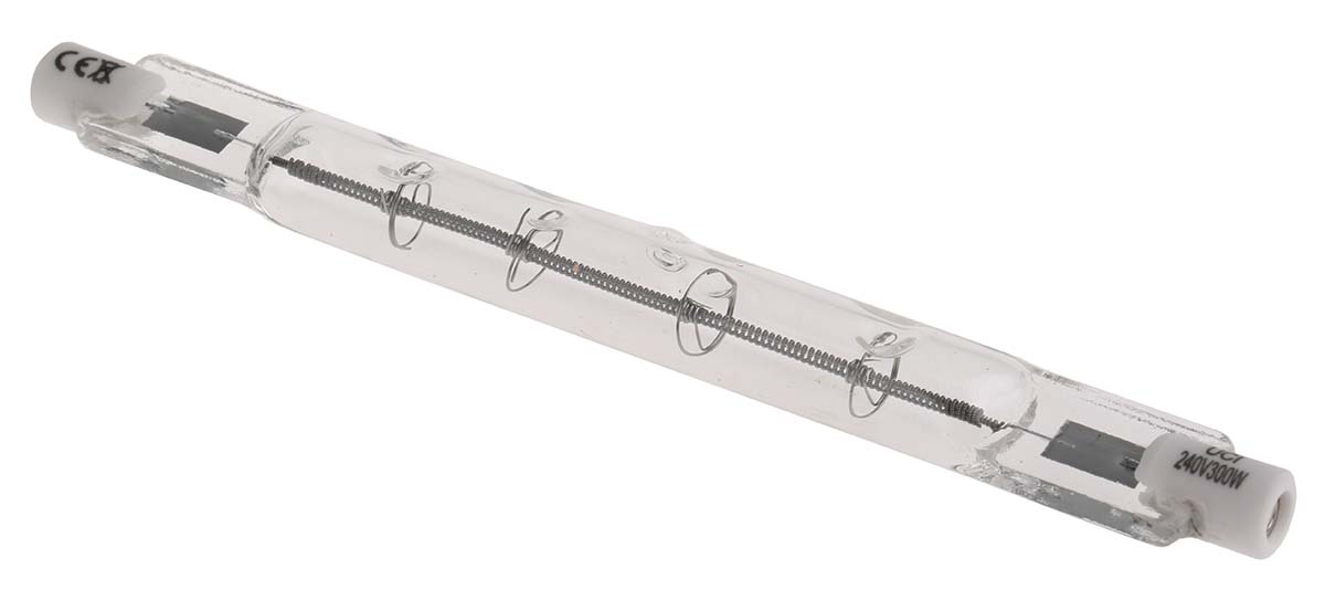 RS PRO 300 W R7S Infrared (IR) Heat Lamp 118 mm, 230 V