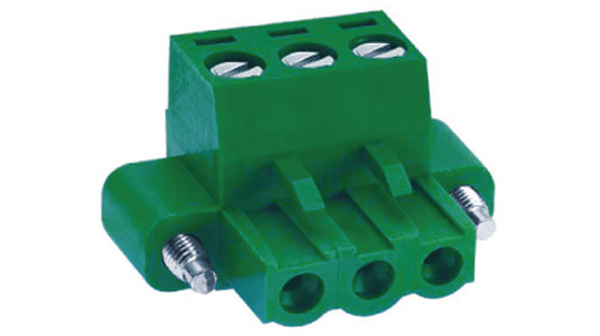 Deca, 5.08mm Pitch, MC, 3 Way, , Pluggable Terminal Block, Feed Through Header, Cable Mount, Screw Termination,
