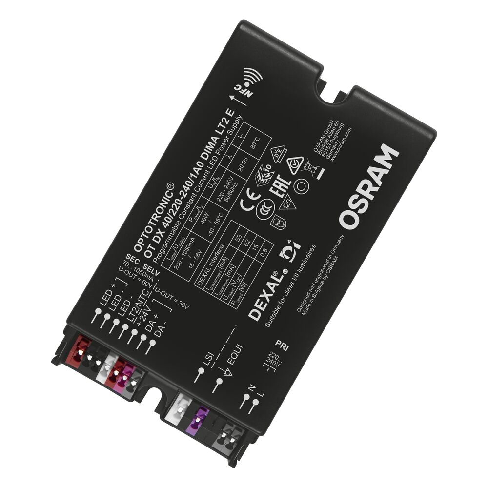 Osram Dimmable LED Driver, 15 → 56V Output, 40W Output, 1.05A Output, Constant Current Dimmable