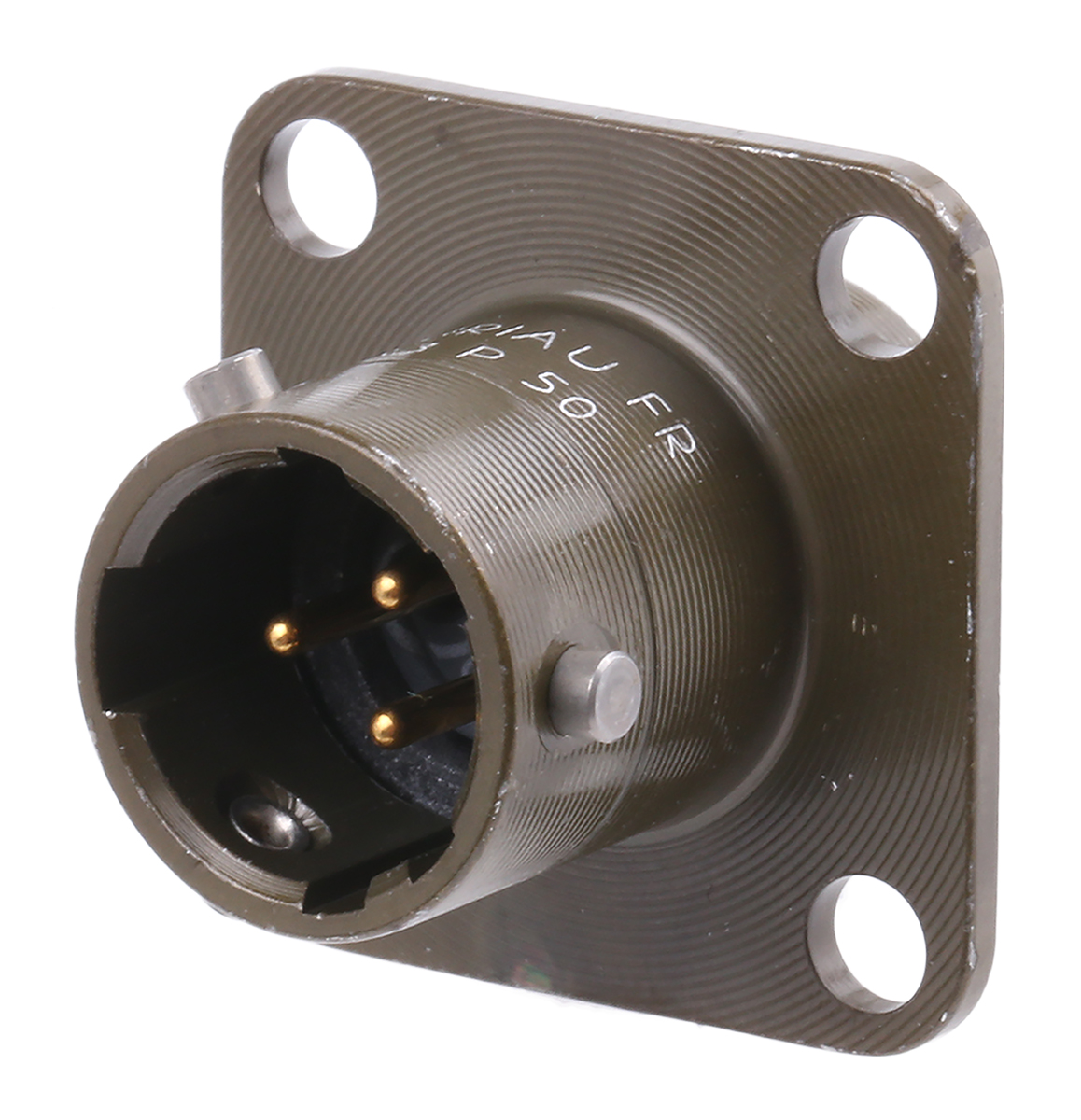 Souriau Sunbank by Eaton, 851, Copper Alloy 3 Way Panel Mount MIL Spec Circular Connector Receptacle, Pin
