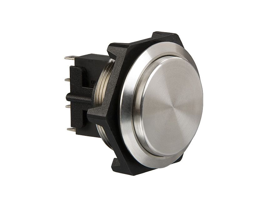 Bulgin MP Series Push Button Switch, Momentary, Panel Mount, 27.7mm Cutout, SPDT, 250V ac, IP68