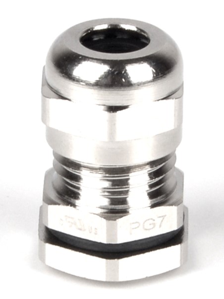 RS PRO Metallic Nickel Plated Brass Cable Gland, PG9 Thread, 4mm min., 8mm max., IP68