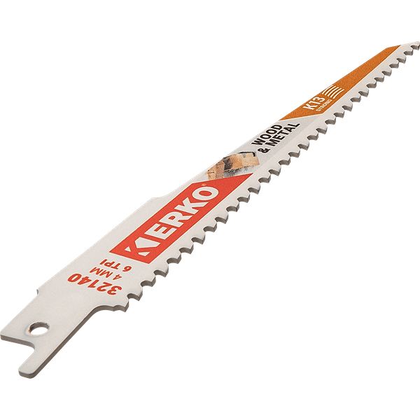 ERKO, 6 Teeth Per Inch Wood 150mm Cutting Length Reciprocating Saw Blade, Pack of 5