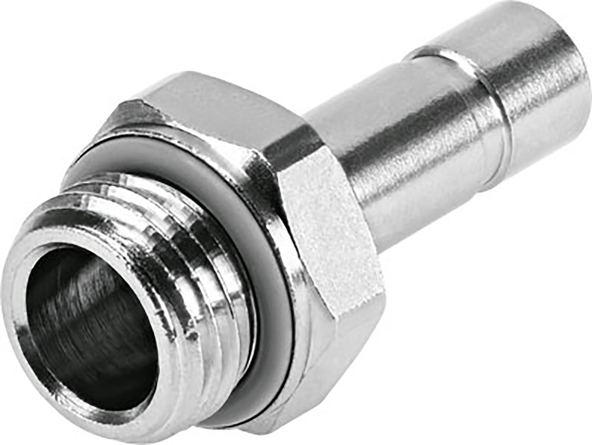 Festo NPQH Series Straight Threaded Adaptor, G 1/4 Male to Push In 6 mm, Threaded-to-Tube Connection Style, 578363