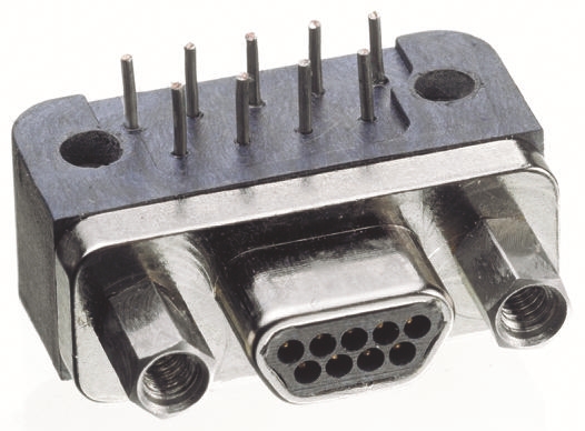 Glenair MWDM 37 Way Right Angle Through Hole D-sub Connector Plug, 2.54mm Pitch
