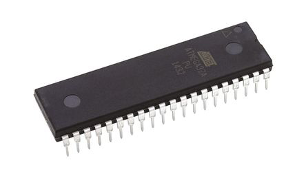 Microchip ATMEGA32A-PU, 8 bit AVR, ATmega32A Microcontroller, 16 MHz, 32kB FLASH, 40-Pin PDIP