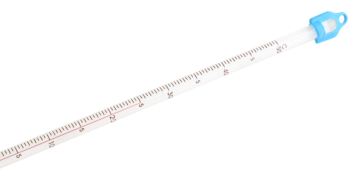 Brannan Immersion Glass Thermometer, +50 °C max