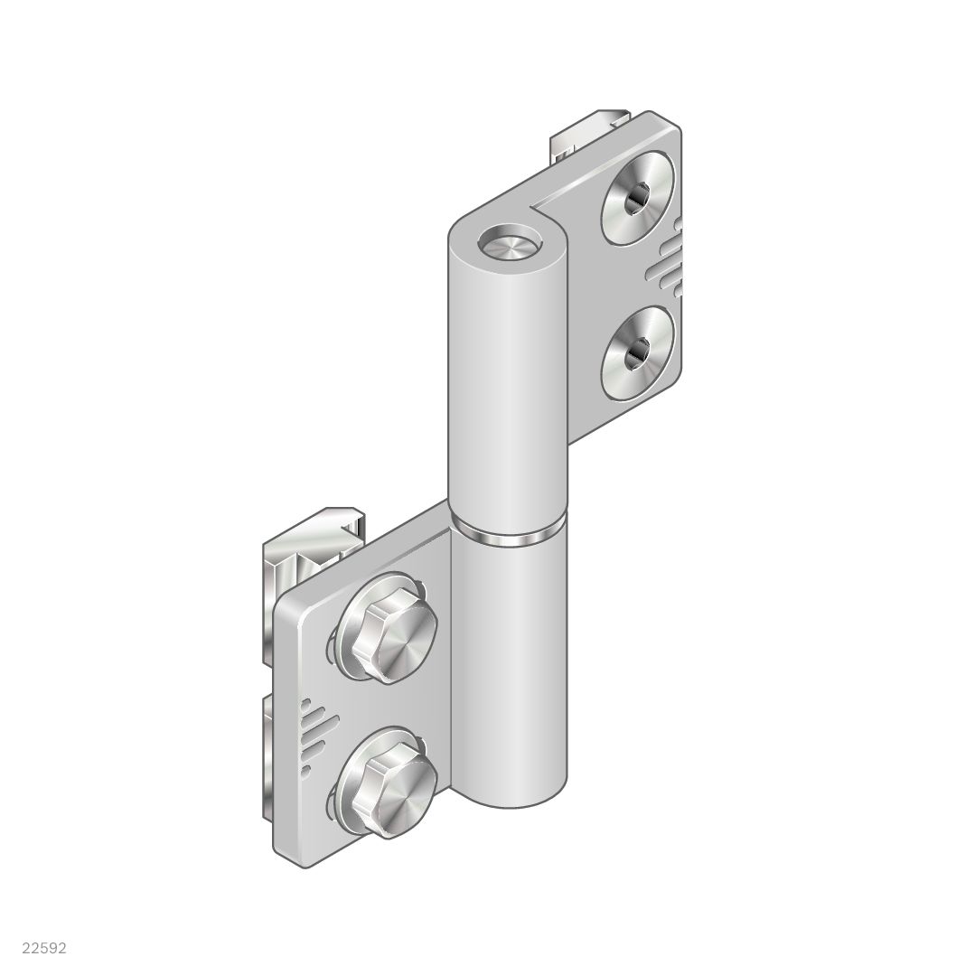 Bosch Rexroth Die-Cast Aluminium Flag Hinge, Bolt-on Fixing, 85mm x 102mm x 10mm