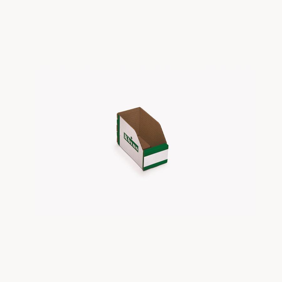 Kbins Cardboard Recycle Bin, 150mm x 75mm x 100mm, Green, White