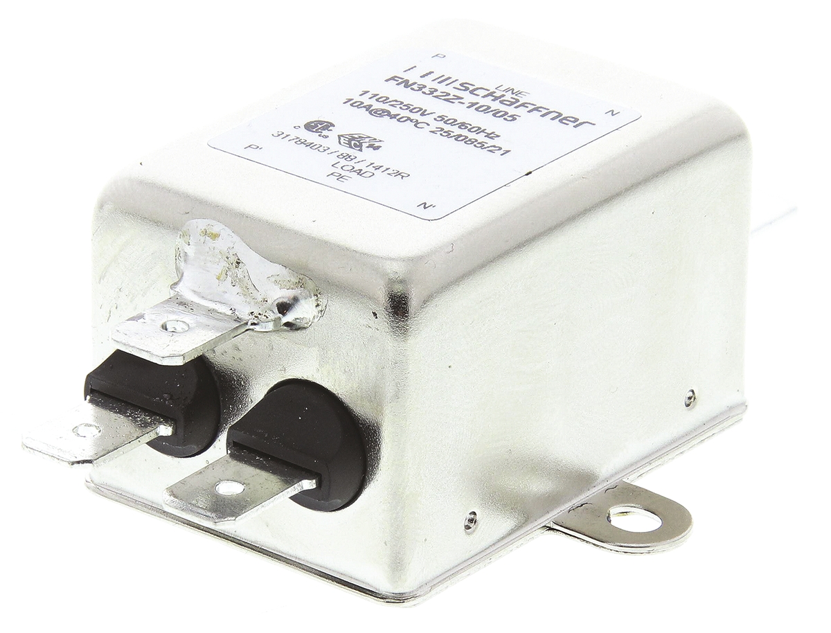 Schaffner, FN332Z 10A 250 V ac 400Hz, Chassis Mount EMI Filter, Solder, Single Phase