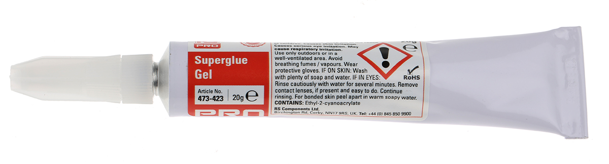 RS PRO Super Glue 20 g, Transparent