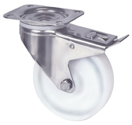 Tente Braked Swivel Castor Wheel, 500kg Capacity, 200mm Wheel