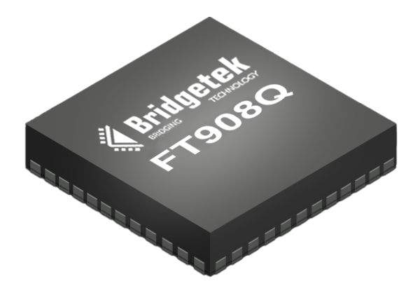 Bridgetek FT908Q-C-T, 32 bit FT32, FT908 Microcontroller, 100 MHz, 256kB FLASH, 76-Pin QFN