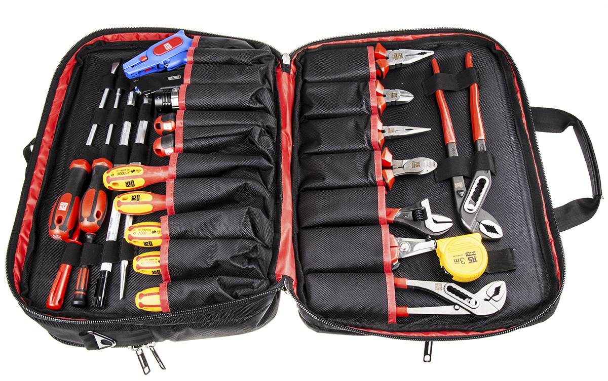 RS PRO 32 Piece Electrician Tool Kit with Case, Yes