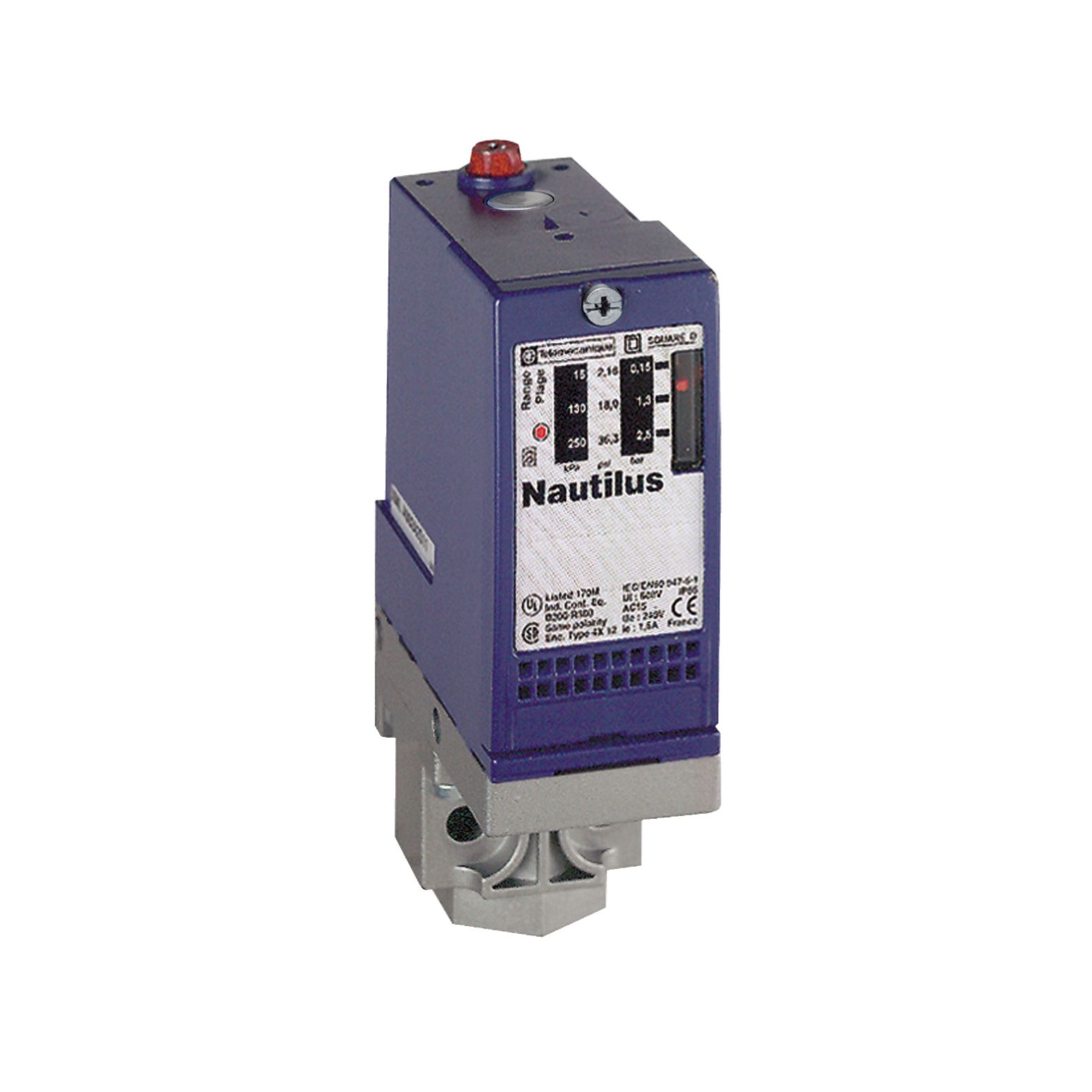 Telemecanique Sensors Pressure Switch, 10bar Min, 160bar Max, 1 C/O Output, Differential Reading