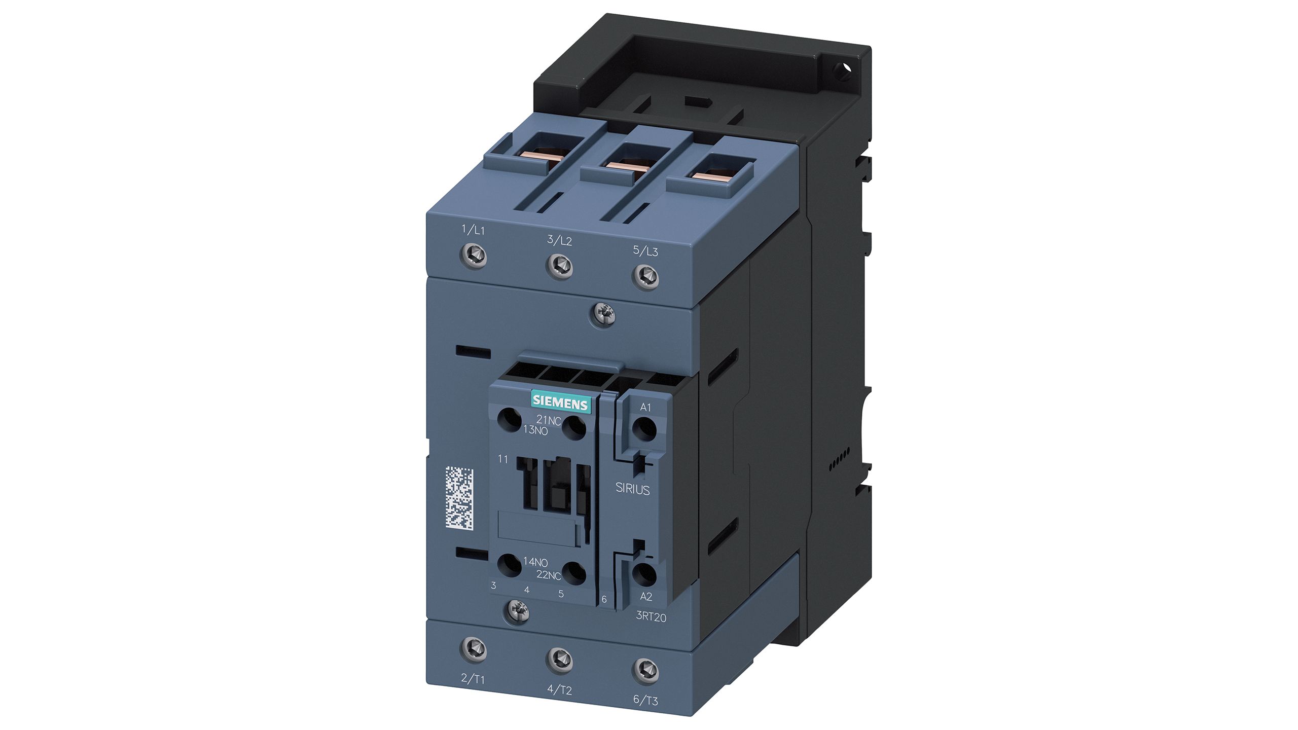 Siemens SIRIUS 3RT Size S3, 3RT2 Contactor, 690 V Coil, 3-Pole, 45 kW, 1NO + 1NC