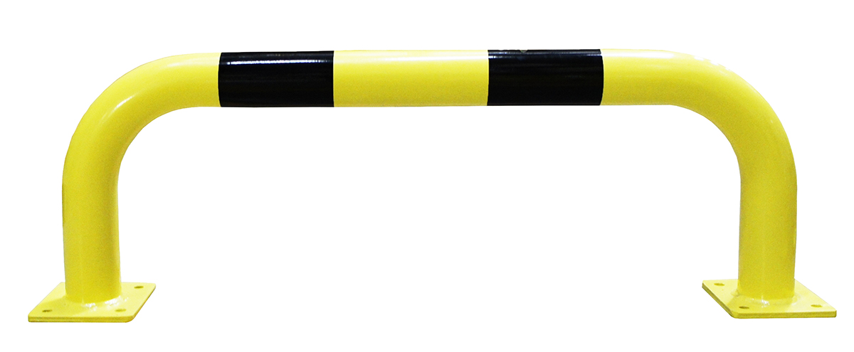 RS PRO Black & Yellow Steel Protection Barrier