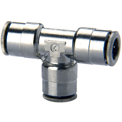 Camozzi 6000 Series Tee Tube-to-Tube Adaptor, 8 mm to 8 mm, Tube-to-Tube Connection Style, 6540 8