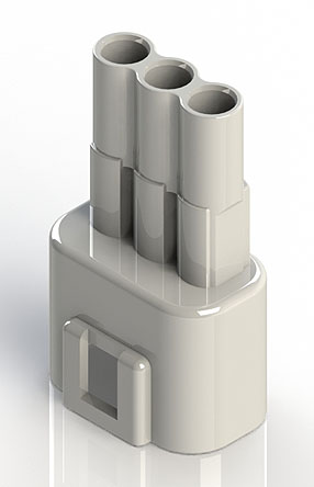 EDAC Wire to Wire Connector Cable Mount Plug, 3P, Crimp Termination, 10A, 300 V
