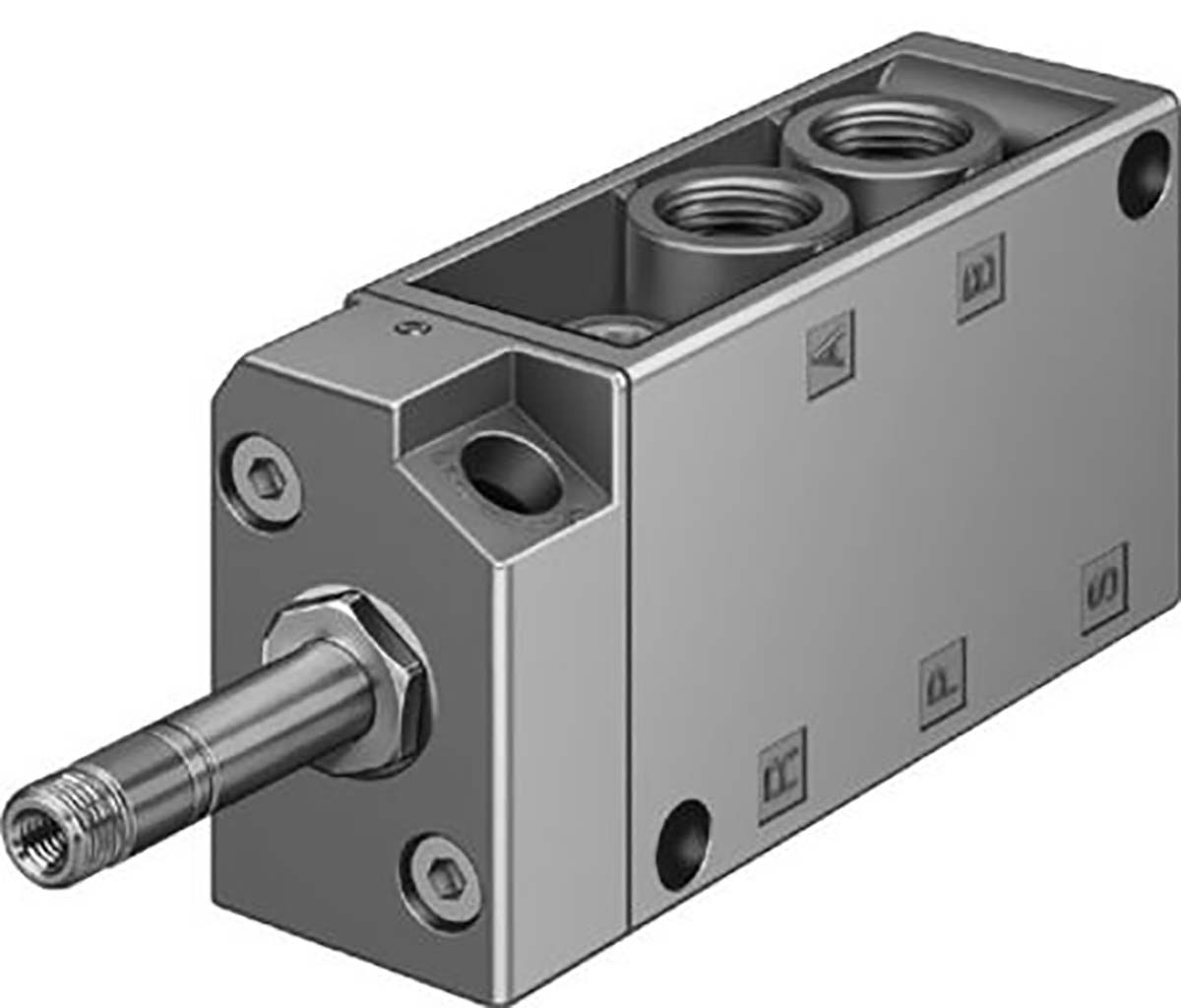 Festo 5/2 Monostable Pneumatic Solenoid/Pilot-Operated Control Valve - Electrical G 1/4 MFH Series, 10349