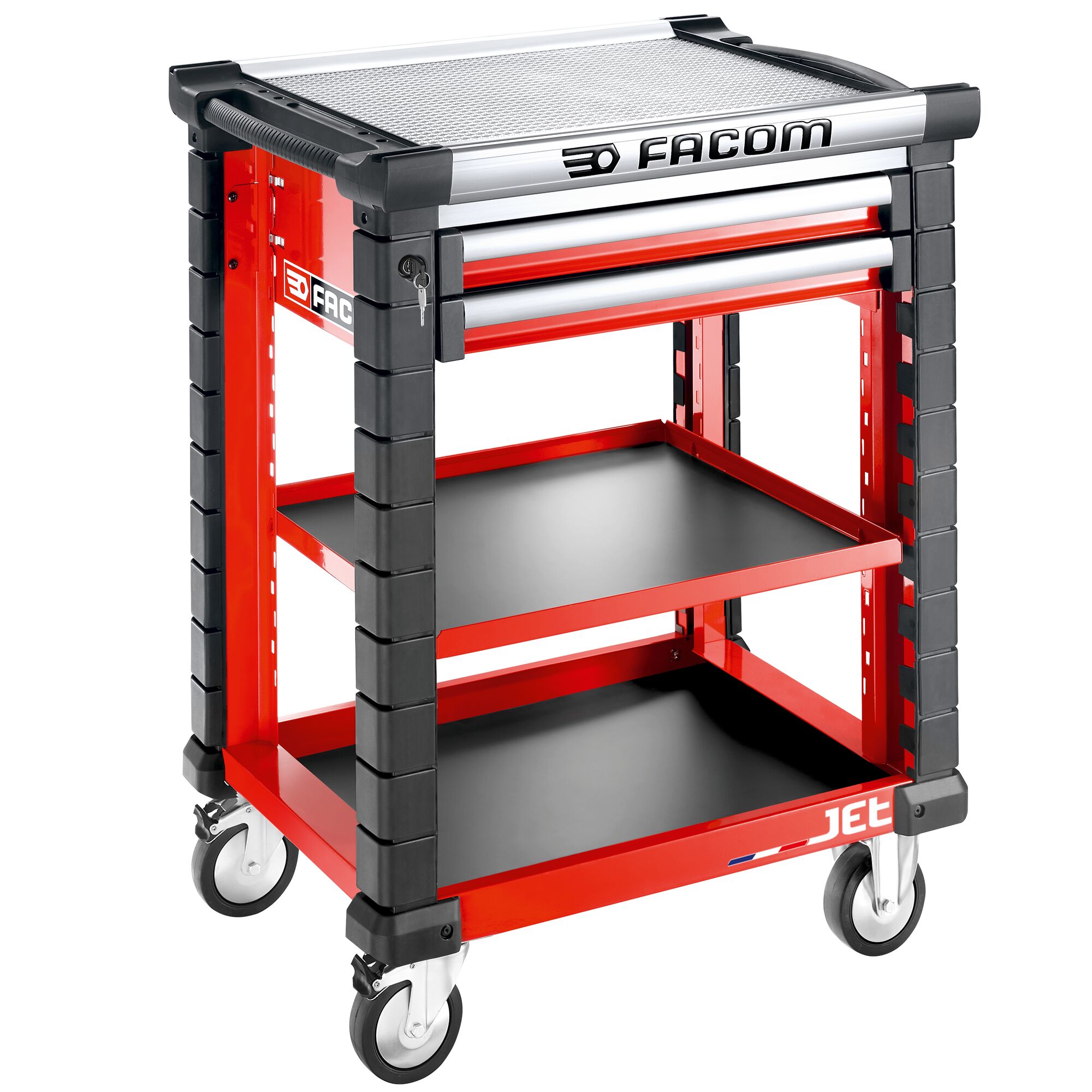 Facom 2 Drawer Aluminium Wheeled Tool Trolley