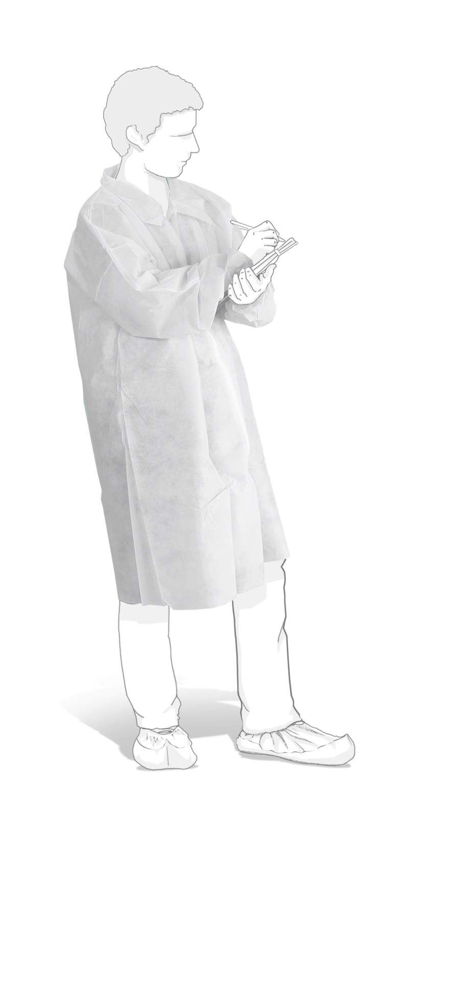 Medicom White Disposable Polypropylene Apron