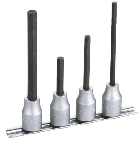 SAM 4-Piece 1/4 in Bit Socket Set, Hex Bit