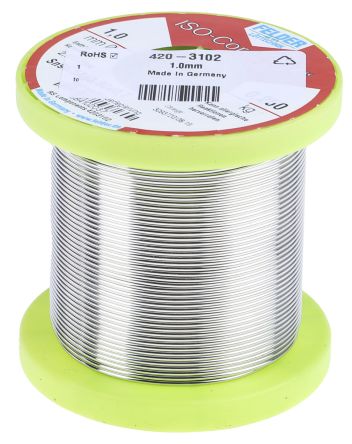 Felder Lottechnik Wire, 1mm Lead Free Solder, 217°C Melting Point