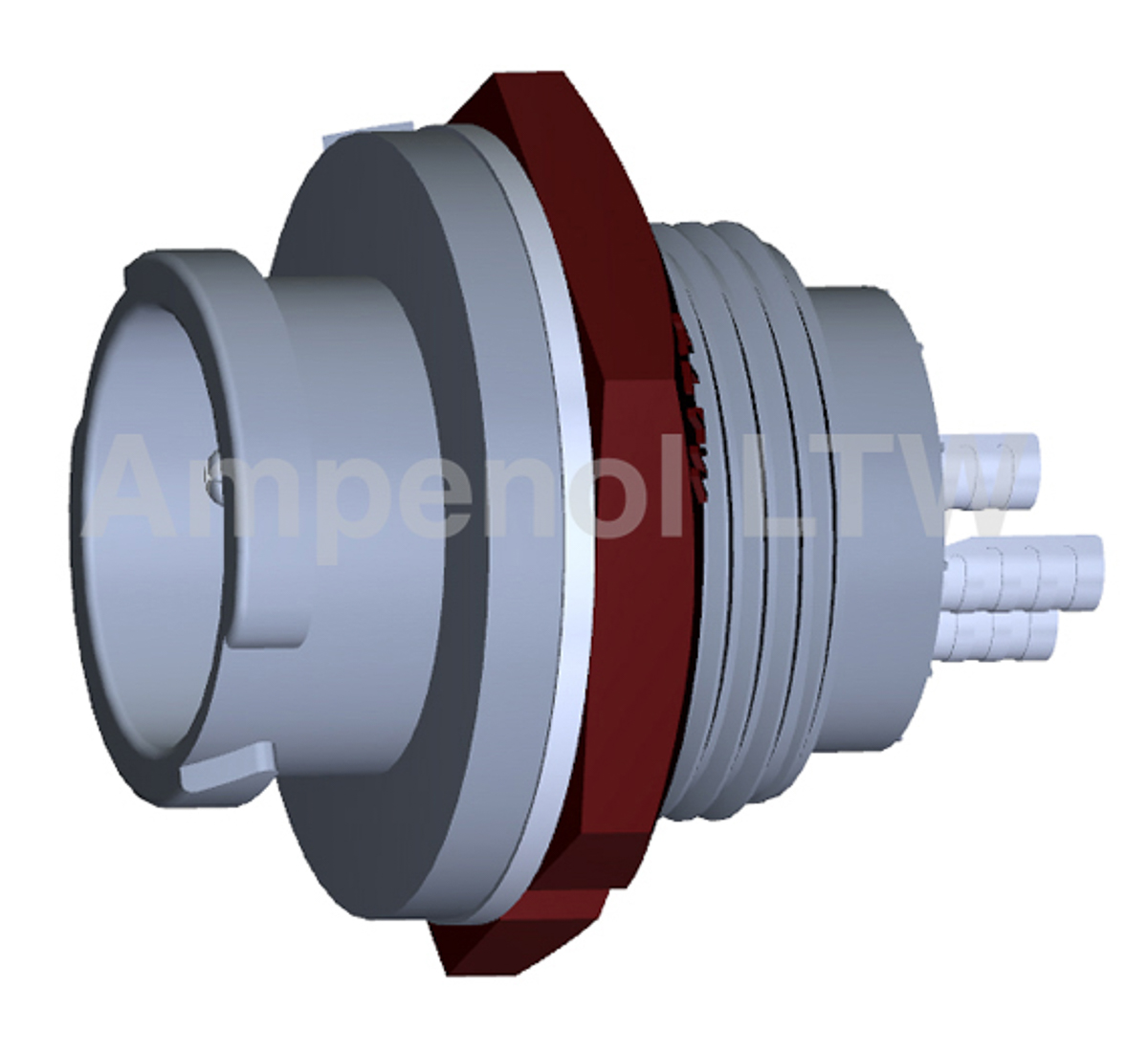 Amphenol Industrial Circular Connector, 3 Contacts, Rear, Standard Connector, Socket, Female, IP68, X-LOK Series