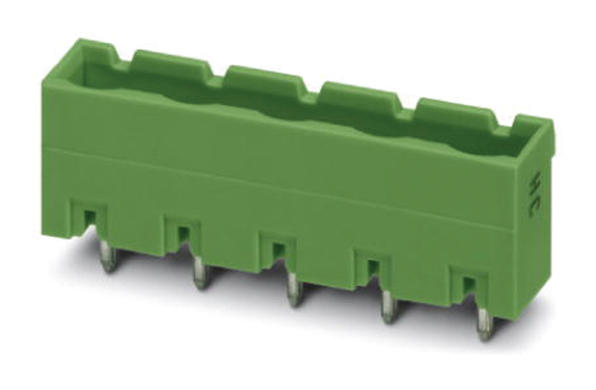 Phoenix Contact, 7.62mm Pitch, GMSTBVA 2.5 HC/ 2-G-7.62, 2 Way, , Pluggable Terminal Block, Header, Through Hole,