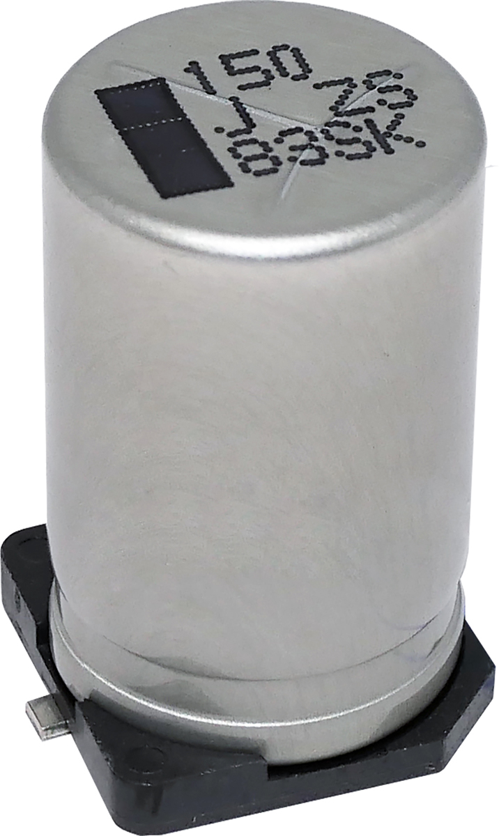 Panasonic 150μF Surface Mount Polymer Capacitor, 63V dc