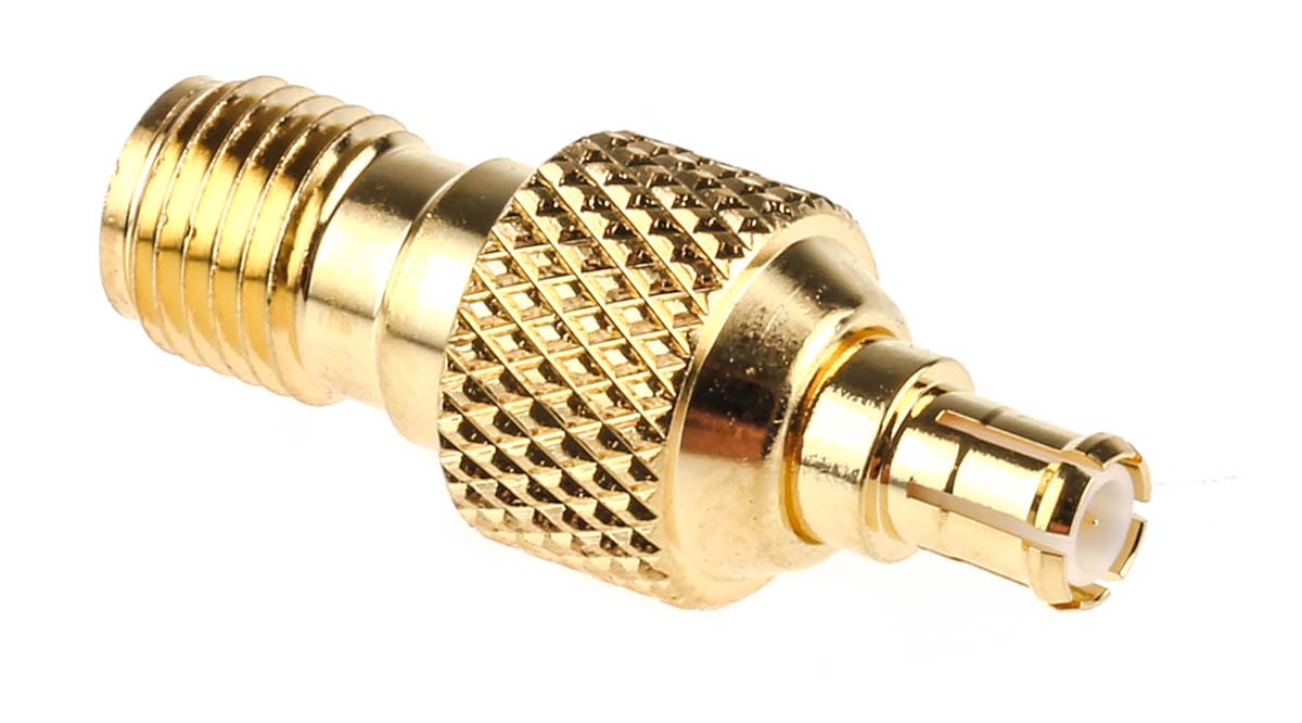 RS PRO Straight 50Ω RF Adapter MCX Plug to SMA Socket 6GHz