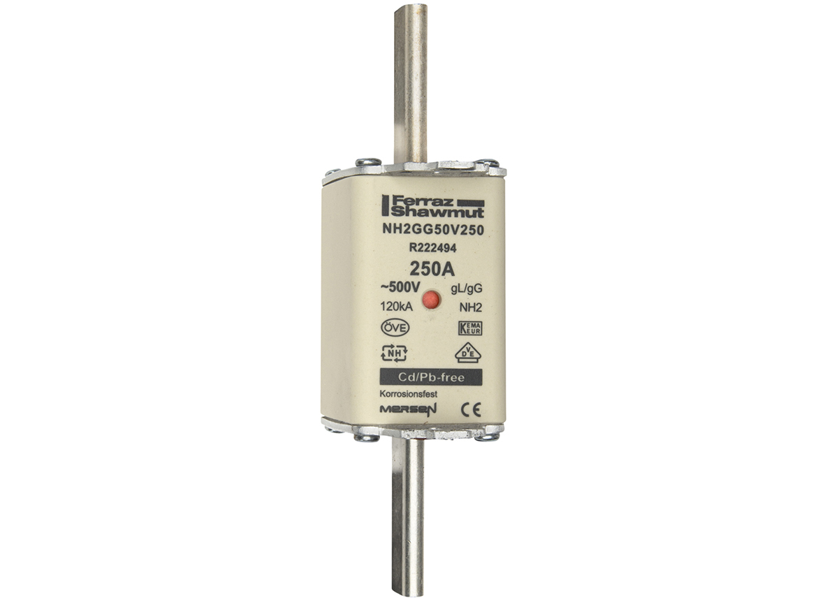 Mersen 250A NH Fuse, NH2, 500V ac