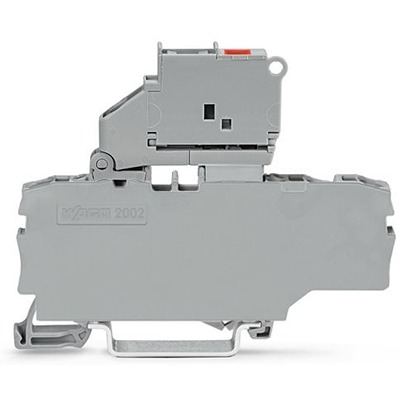 WAGO 2002-1711/1000-836 TOPJOB S Series Grey, 2.5mm², 1-Level, Push In Termination, Fused, ATEX, CSA, IECEx