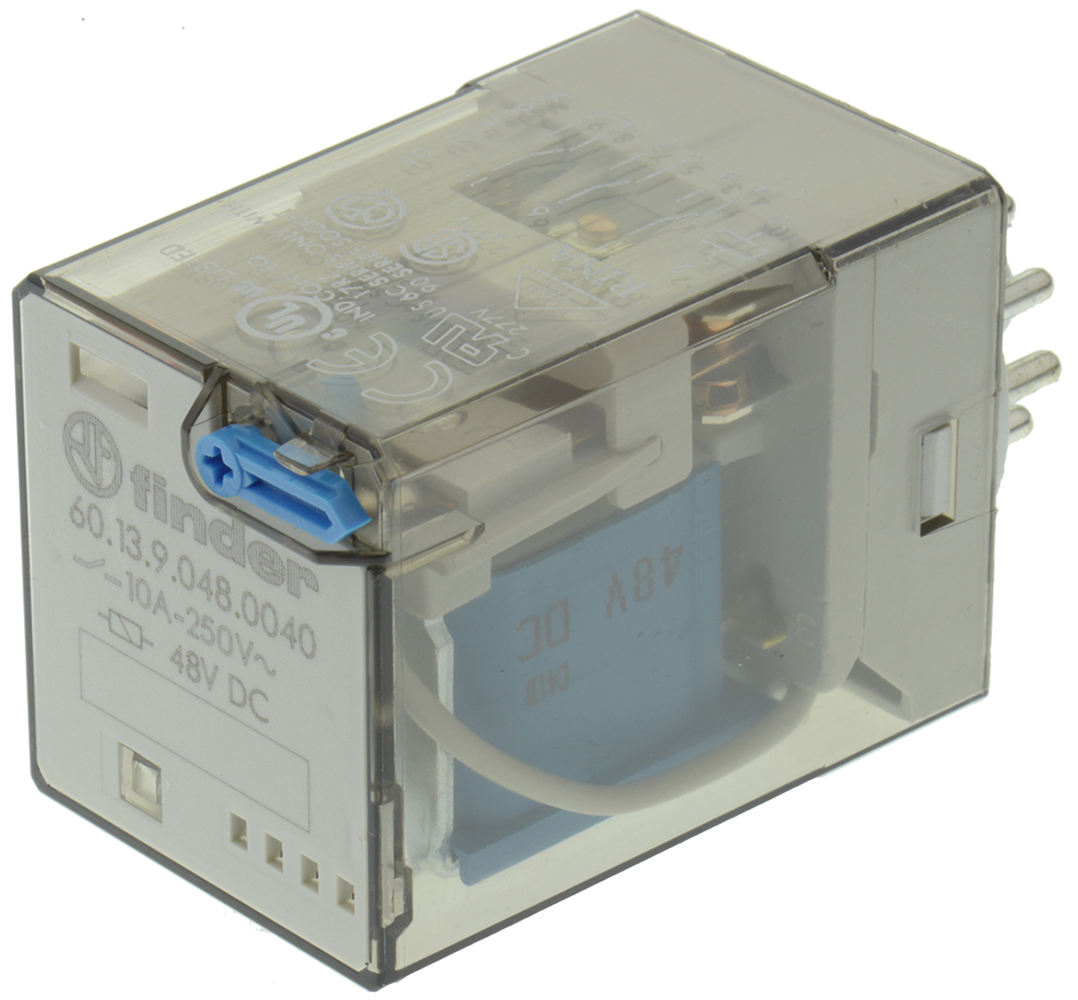 Finder Plug In Power Relay, 48V dc Coil, 10A Switching Current, 3PDT