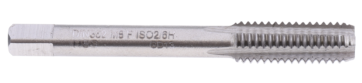 EVENTUS Threading Tap HSS 1-Piece 1.25mm Pitch Metric Standard Hand Tap M8 Thread